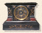 Ansonia Black Cast Iron Mantle Clock