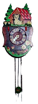 Novelty Clock- Scotty Dog with Pipe